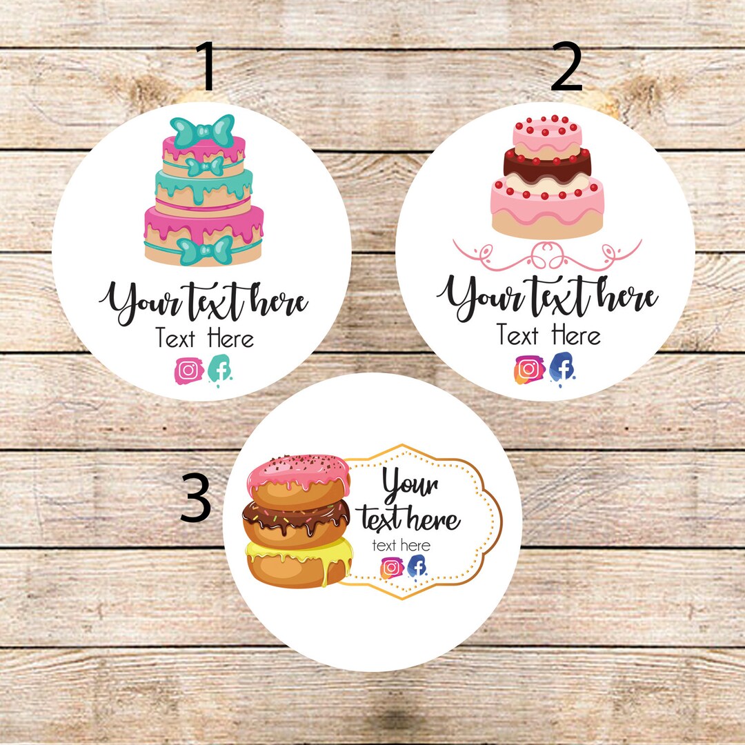Bakery Labels Custom Labels Custom Stickers 50300 Labels Etsy