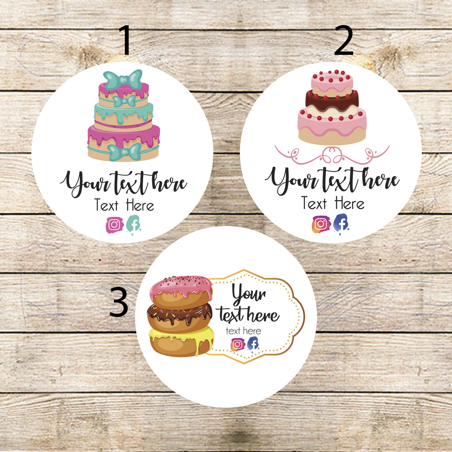 Cake Labels Stickers