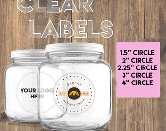 Clear labels, circle clear labels, circle clear stickers, product labels , custom clear labels, custom clear stickers, circle clear labels.