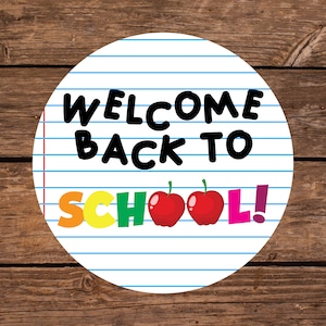Back to School Stickers, Teacher Appreciation Labels, Party Favor