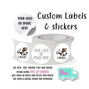 Custom Circle Labels on a  Roll -Custom Stickers on a roll - Custom Logo Stickers