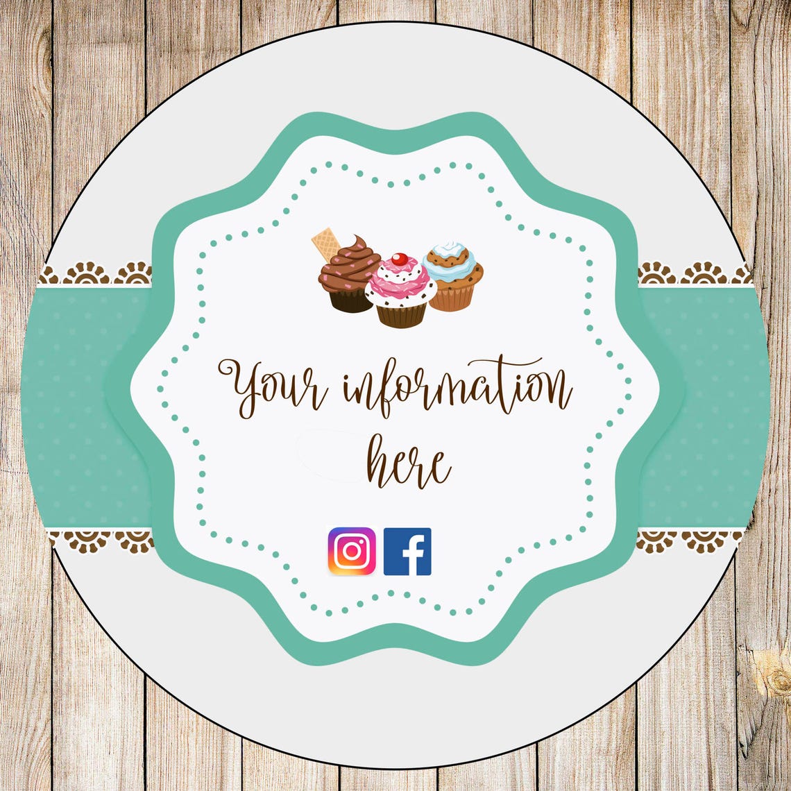 Bakery logo stickersPre design labels cupcake Etsy