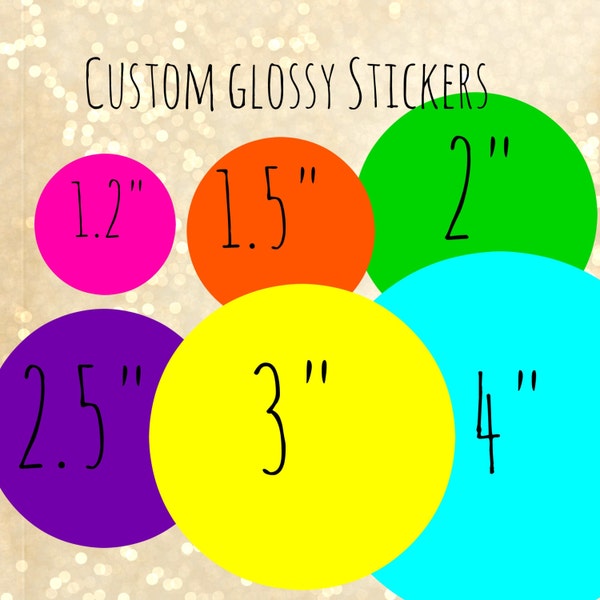 50-500 Custom Circle Stickers | Personalized Round Labels | Custom Printed Logo Stickers | High-Quality Label Stickers | Fast Free Shipping
