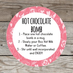 Valentines hot chocolate bomb stickers, chocolate bomb stickers, chocolate label bombs labels,choco bomb labels, choco bomb stickers,labelin