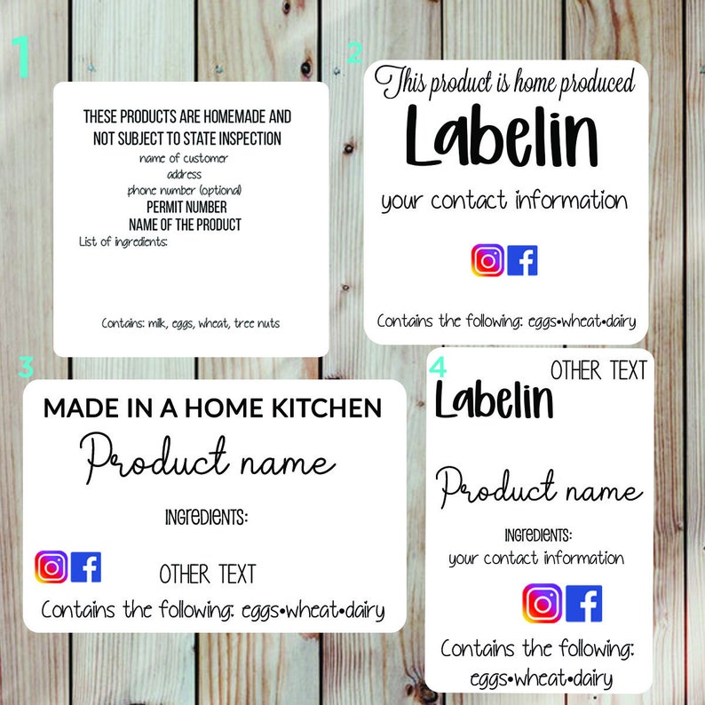 Florida Cottage Food Label Template