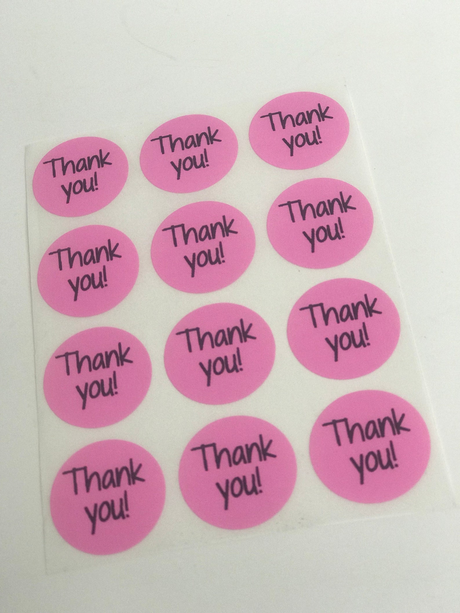 Thank you stickers 1 thank you stickers Tiny Pink | Etsy