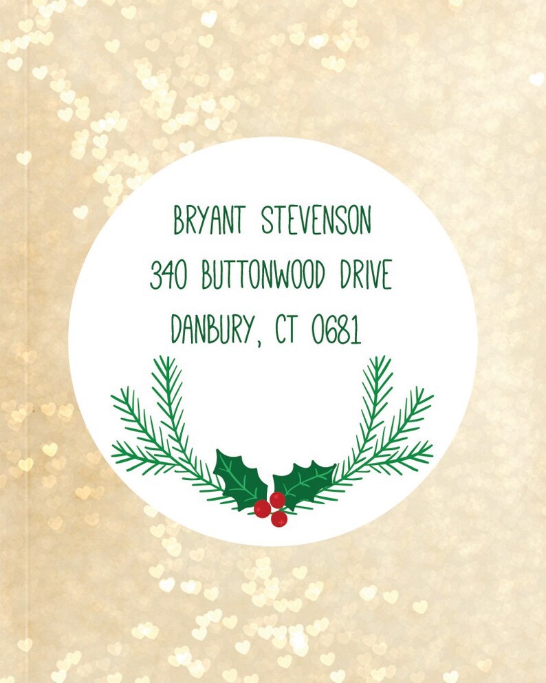 Christmas Return Address Labels Return Address Stickers - Etsy