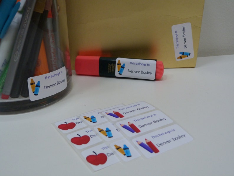 Kids Labels school Name Labelsname Labels for School Labels Etsy