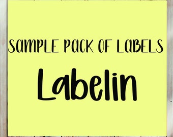 Sample pack of labels, sample pack, labels sample (please read description before ordering)