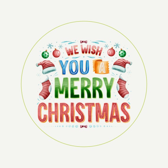 Christmas Labels 24 Christmas Stickers Cute Labels Cute ...