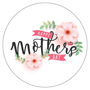 Happy Mother&#39;s Day Stickers, Mother&#39;s Day, Mother&#39;s Day Labels, Flower Stickers, Cute Stickers,
