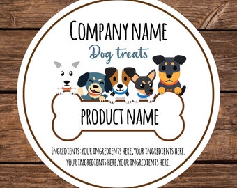 Homemade dog treat labels sales
