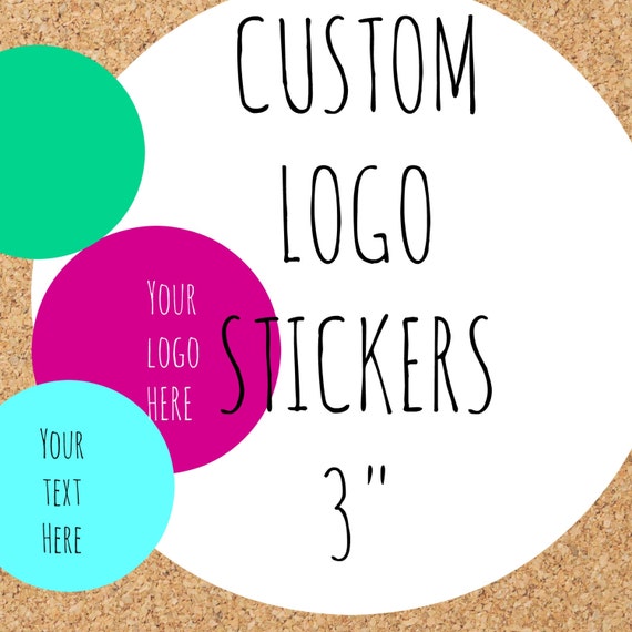 YinDL 3 Popular Custom Stickers for Business Logo, 1.6-10 in Custom Labels, 30-300 Pcs Logo Stickers Customized, Upload Your Design Logo, Easy to