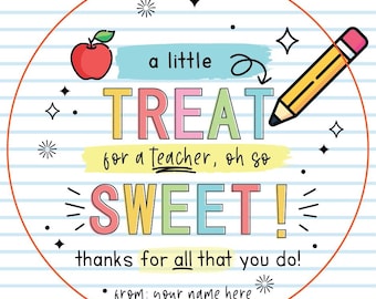 Teacher Appreciation Stickers – Customizable Gift Labels