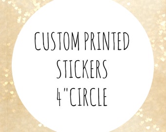 Custom printed circle Labels, custom stickers, 4 inches circle, big circle label, custom labels,bakery stickers, organic product labels