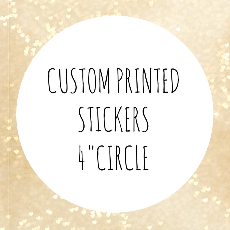 Custom printed circle Labels, custom stickers, 4 inches circle, big circle label, custom labels,bakery stickers, organic product labels image 1