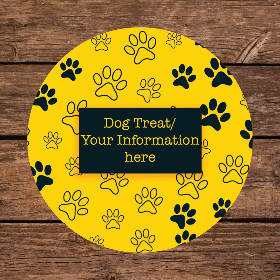 Dog Treat Stickers Dog Treat Labels Dog Labels Dog Etsy