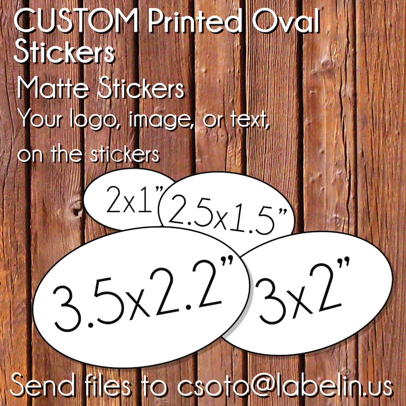 Custom Oval Glossy Stickers, Logo Stickers, Product Labels - Etsy