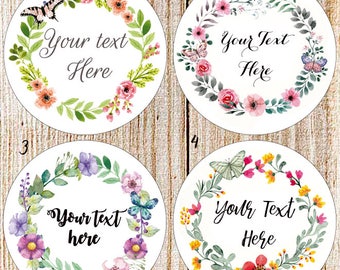 Circle custom labels, custom stickers,logo stickers,favor stickers,wedding labels,flower stickers,personalized labels,packaging stickers,