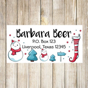 Custom Christmas Return Address Labels, Holiday Stickers