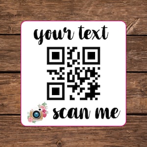 Custom QR Code Stickers – Personalized QR Labels for Small Business – Cute Business Stickers – Scan Me Stickers – Custom Branding Labels