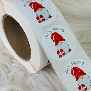 Merry Christmas labels, Christmas gnome
