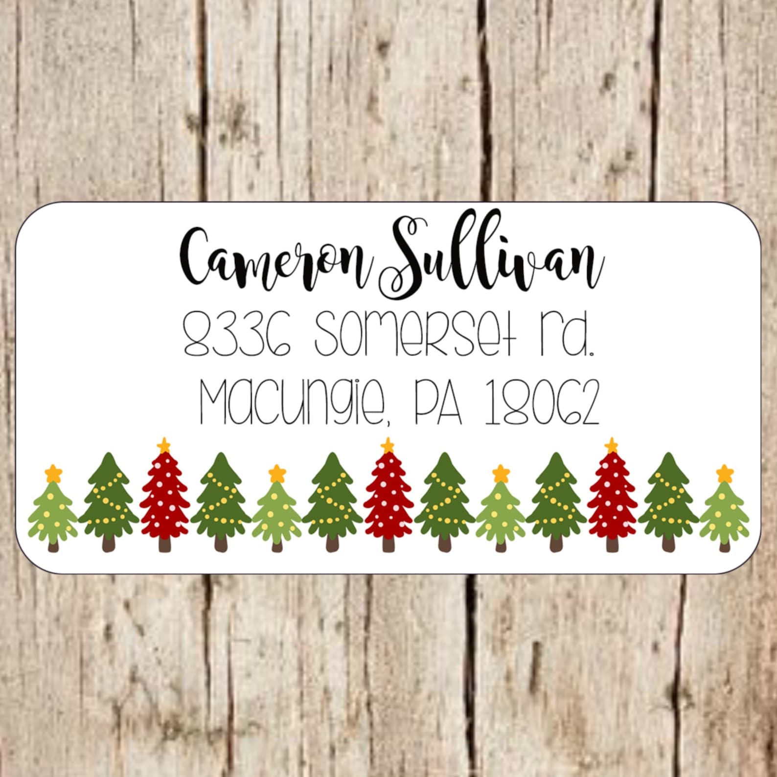 Template For Christmas Return Address Labels