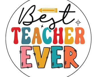 Pegatinas "El mejor profesor del mundo": etiquetas de agradecimiento para profesores