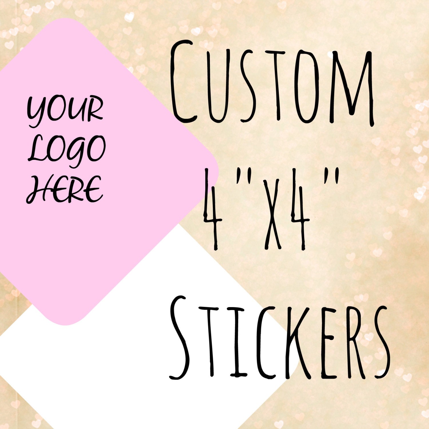 Custom 4x4 Square Stickerslogo Stickerscustom 