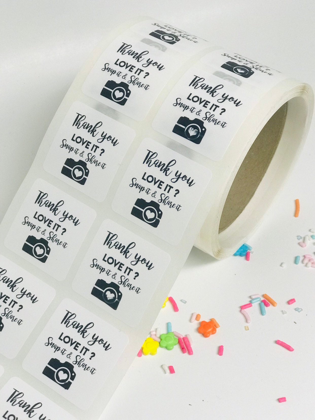 Social Media Love Stickers, Branding Labels (B&W) - Etsy