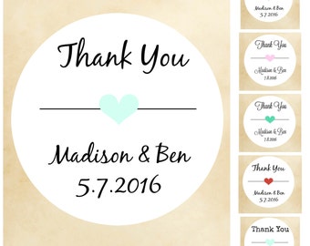 Circle Thanks you stickers, wedding stickers ,wedding labels,favor stickers,personalized wedding stickers, custom wedding stickers,custom