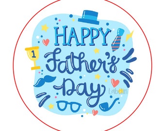 Happy fathers day stickers, father day labels, father day, father day custom stickers, fathers day