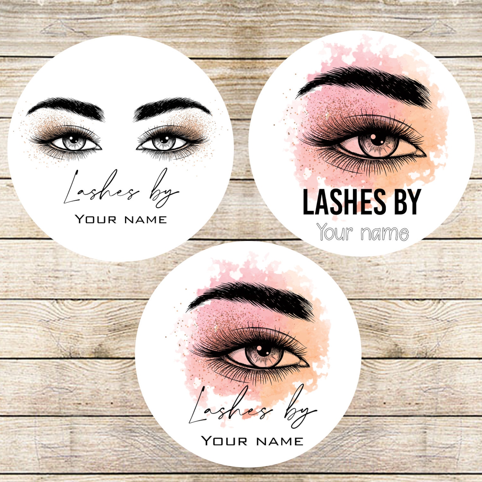 Lashes Stickers Custom Labels Custom Stickers Personalized Etsy