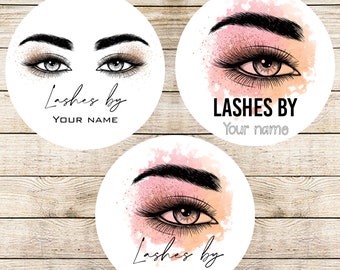 Circle Lashes stickers , custom labels, custom stickers personalized labels, logo stickers, product labels , product stickers, lash label