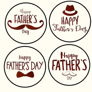 Father's Day Stickers, Creamy Background, Gift Labels bild 5
