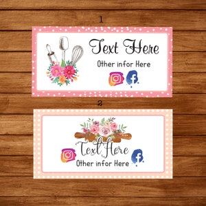 Custom Bakery Labels, Personalized Logo Stickers, Glossy White