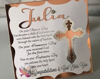 Custom Confirmation Card, Sacrament Card, Religious Card, Confirmation Day, personalized sacrament card