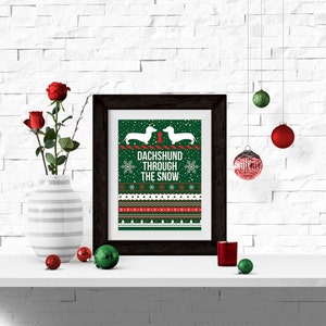 Dachshund Through The Snow 8x10 Printable