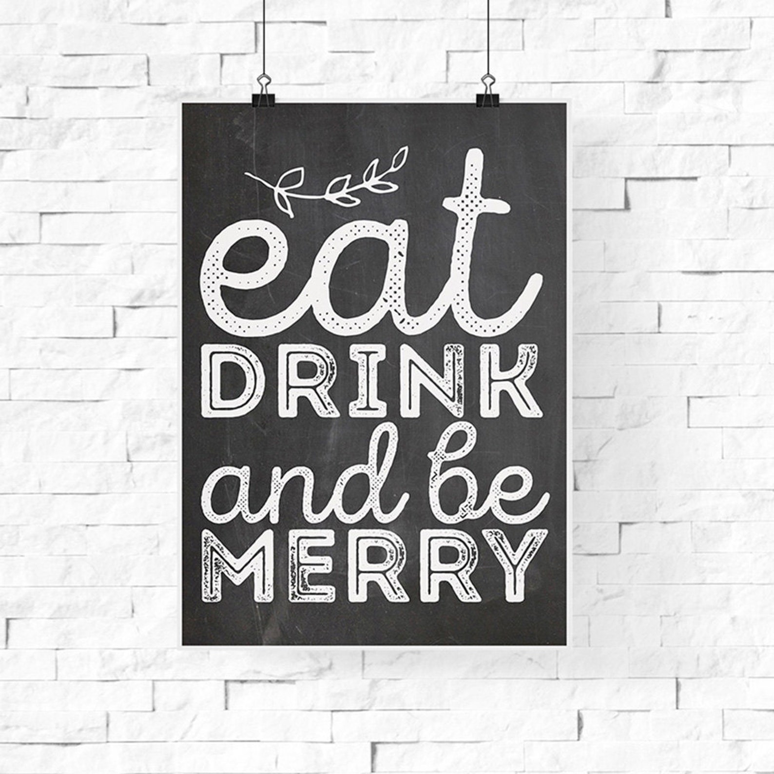 Eat Drink & Be Merry 8x10 Printable Etsy