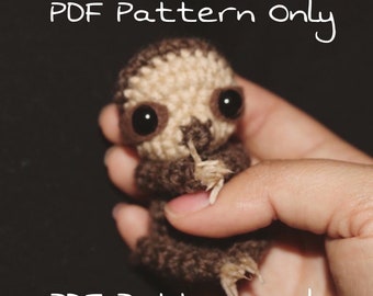 Crochet Baby Sloth Pattern: Amigurumi Plushie (PDF Pattern)