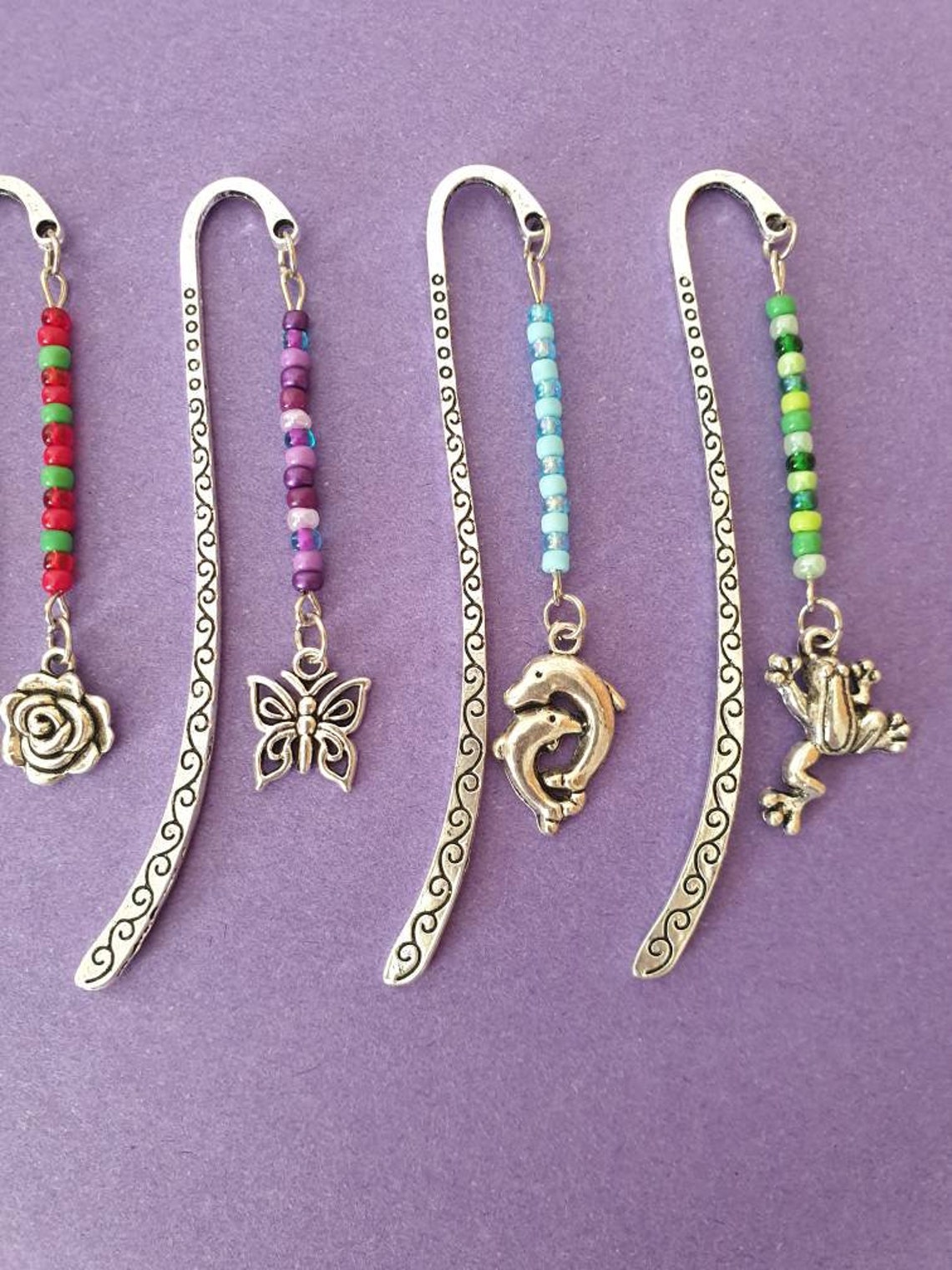 Beaded Metal Bookmarks Etsy