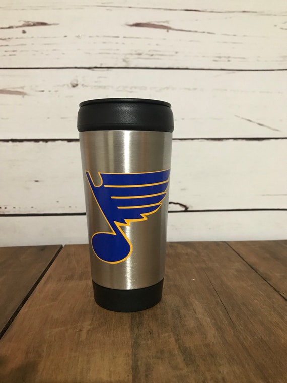 St Louis Blues Travel Mug With Lid 14 Oz Etsy