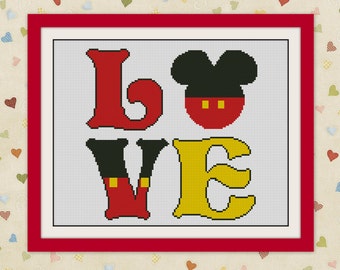 Love of a lifetime Cross Stitch Pattern,Mouse Love cross stitch pattern, BOGO, PDF counted  Love of a lifetime cross stitch pattern,R219