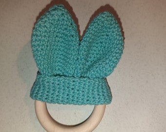 Newborn Baby Rattles, bunny ears rattle,СХЕМА ВЯЗАНИЯ Прорезыватель для зубов с кроличьими ушками,вруководство по вязанию крючком L6