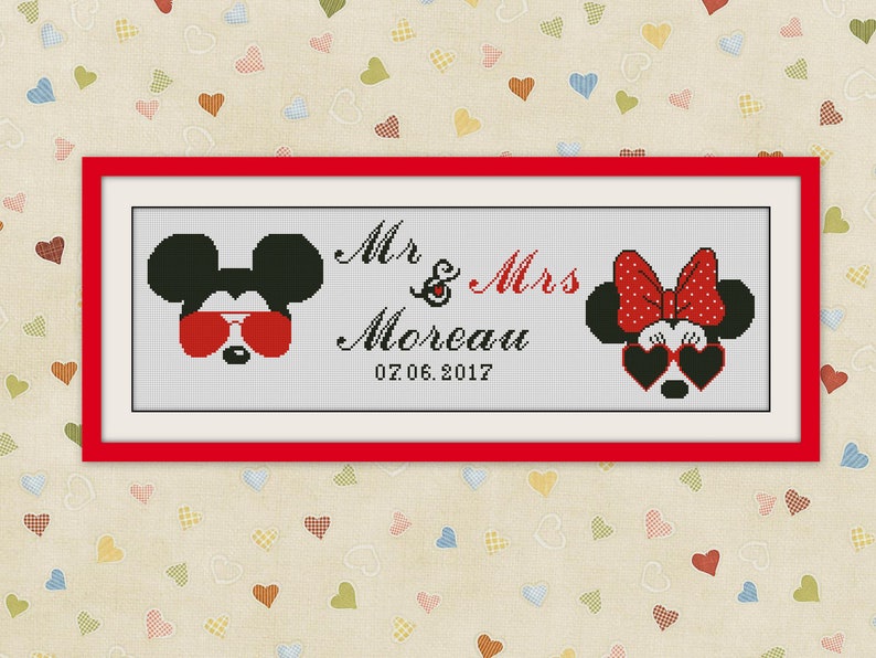 Wedding Cross Stitch Patternbogomr Mrs Cross Stitchdisney Etsy