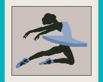 Ballet dancer cross stitch pattern, Cross stitch pattern PDF, Instant Download, Free shipping,Instant Download, Cross-Stitch PDF,R110
