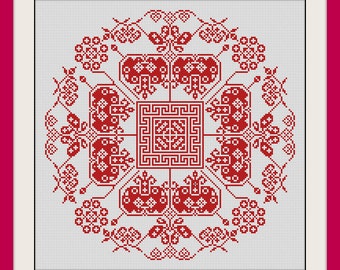 Instant Download,Free shipping,Cross stitch pattern, Cross-Stitch PDF, vintage chinese folk, BOGO,PDF counted cross stitch pattern,R122