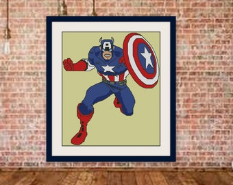 Персонажи комиксов из фильма «Супергерой Чудо», вышивка крестиком для детей, BOGO, схема вышивки счетным крестом в формате PDF, R047