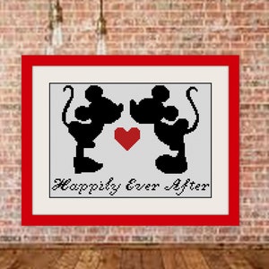 Silhouette of lovers  Cross Stitch Pattern, BOGO, PDF counted Silhouette of lovers  cross stitch pattern,R060