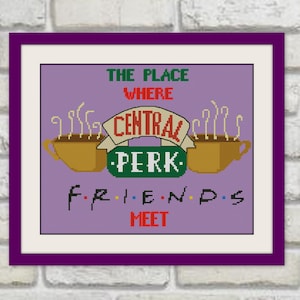 Cafe in the central park Cross Stitch Pattern,BOGO,Funny TV Show,Comic Series cross stitch,afe in the central park cross stitch pattern,R014